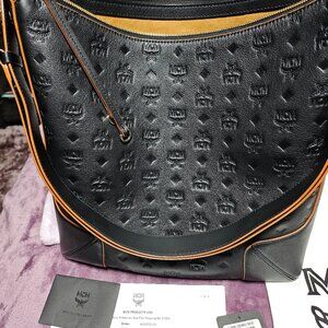 MCM Aren Hobo in Monogram Leather